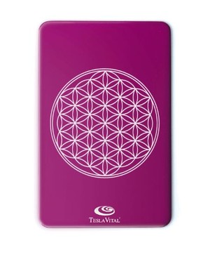 Teslaplatte®Karte purpur-Blume des Lebens